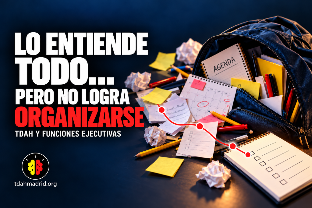 TDAH y funciones ejecutivas: dificultades para organizarse y estudiar